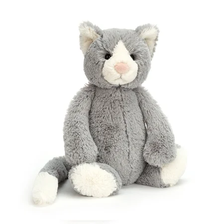 Jellycat bamse, Bashful kat grå - 31 cm