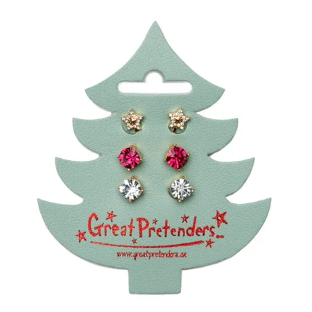 Great Pretenders Holiday Clip-On-Ohrringe, 3 Paar