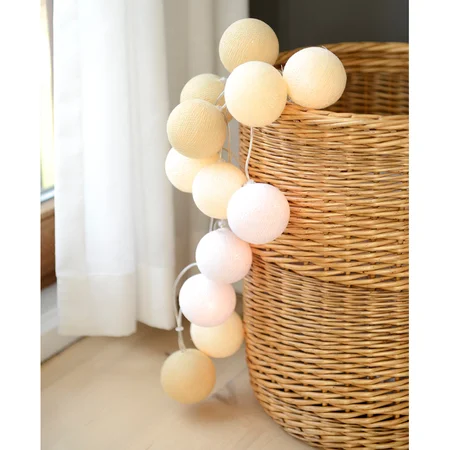 Irislights lyskæde, 20 kugler - Creamy White
