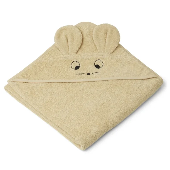 Liewood håndklæde med hætte, Mouse Wheat Yellow