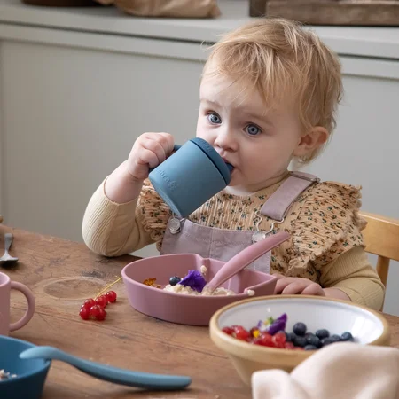 SEBRA Silikon-Becher "Fanto", vintage blue