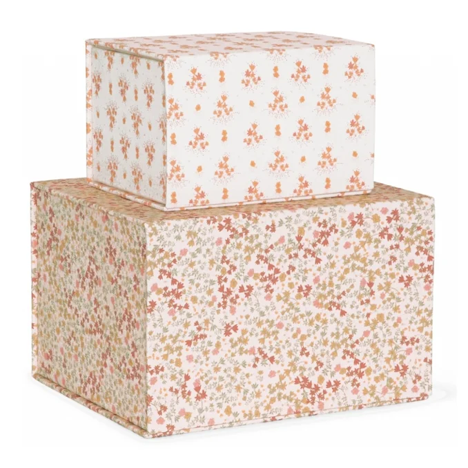 Konges Sløjd Ati æske-sæt, rose hip red/vintage floral blush