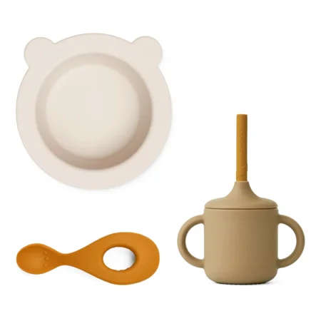 Liewood silikone babysæt, oat multi mix