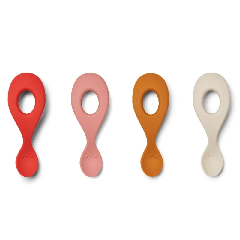 Liewood silicone skeer, 4-pak - Dusty Raspberry