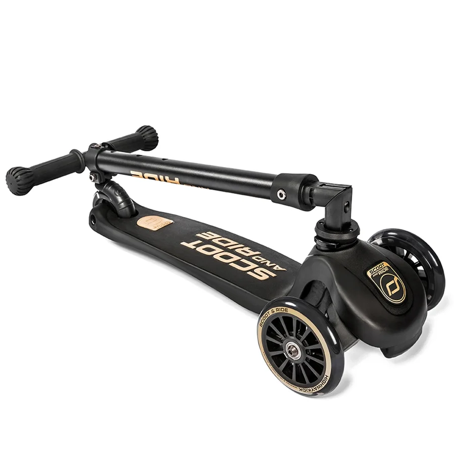 Scoot and Ride løbehjul, Highway Kick 3 - sort/guld