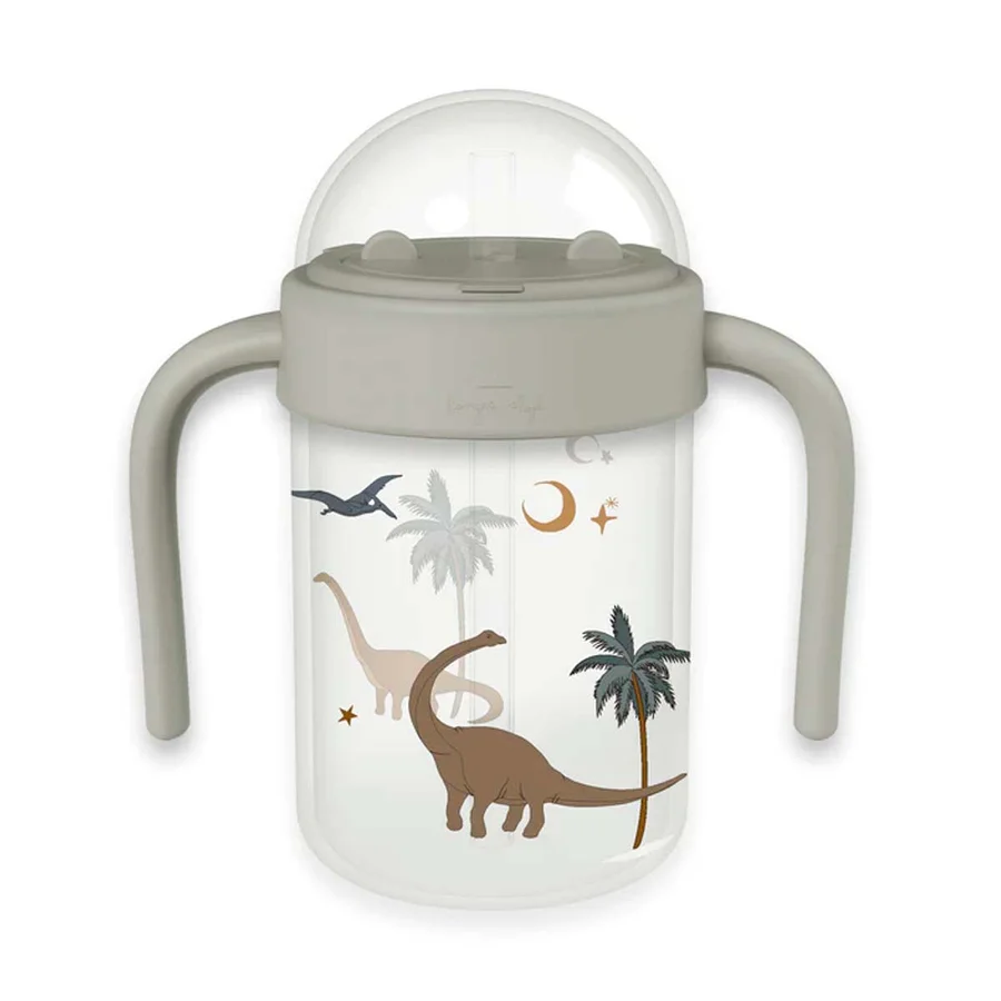 Konges Sløjd Baby Trinkflasche mit Griff, dino