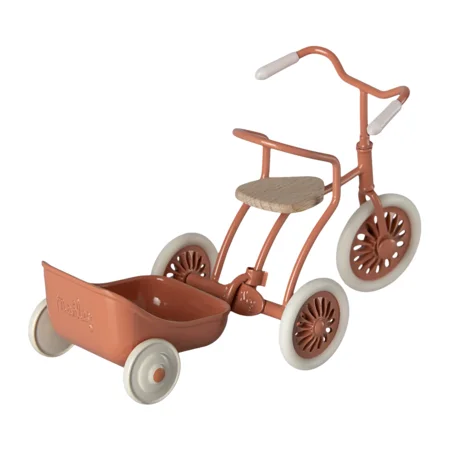 Maileg Anhænger til cykel, mus - coral