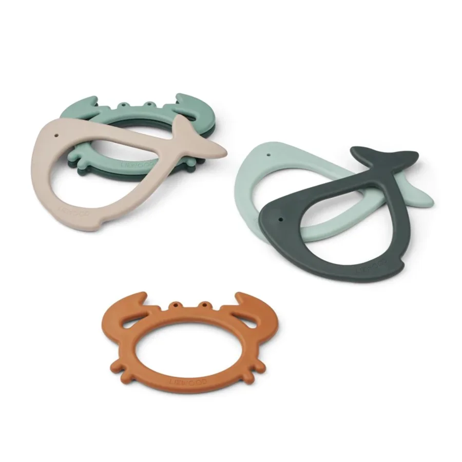 Calisto 6er-Pack Tauchfiguren, Meerestiere - whale blue multi mix, Liewood 