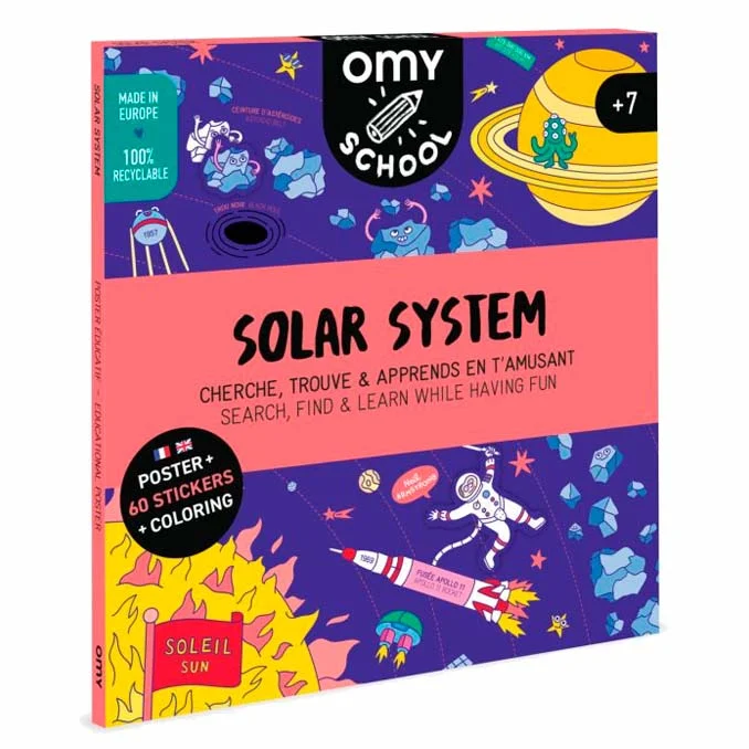 Omy School Plakat zum Ausmalen - Sonnensystem