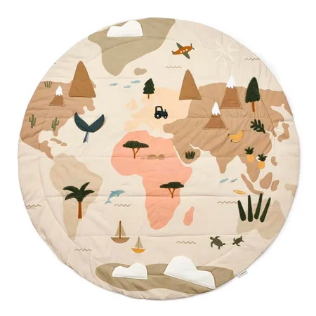 Liewood Adonna Krabbeldecke, world map/sandy