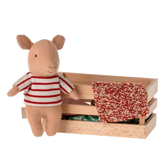 Maileg Schweinchen in der Holzkiste, Baby - Mädchen