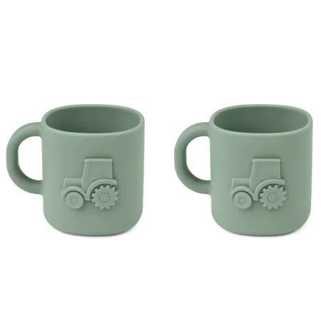 Liewood Chaves 2er-Pack Silikon-Becher, faune green