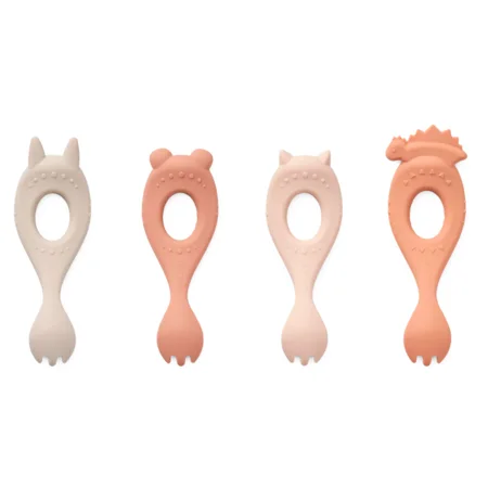 Liewood Liva 4er-Pack Silikon-Gabelset, rose multi mix