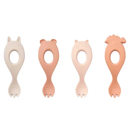 Liewood Liva 4er-Pack Silikon-Gabelset, rose multi mix