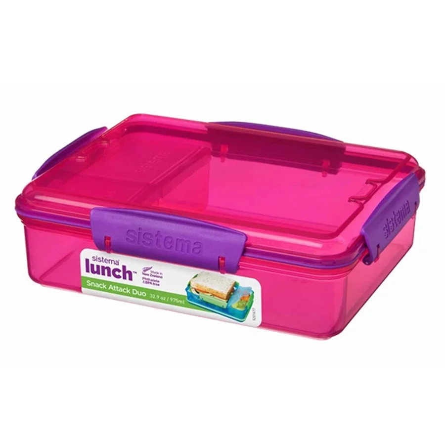 Sistema aflang madkasse med rum, pink