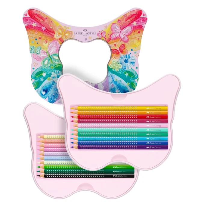 Faber-Castell Sparkle Buntstifte im Schmetterlingskasten, 20 stk