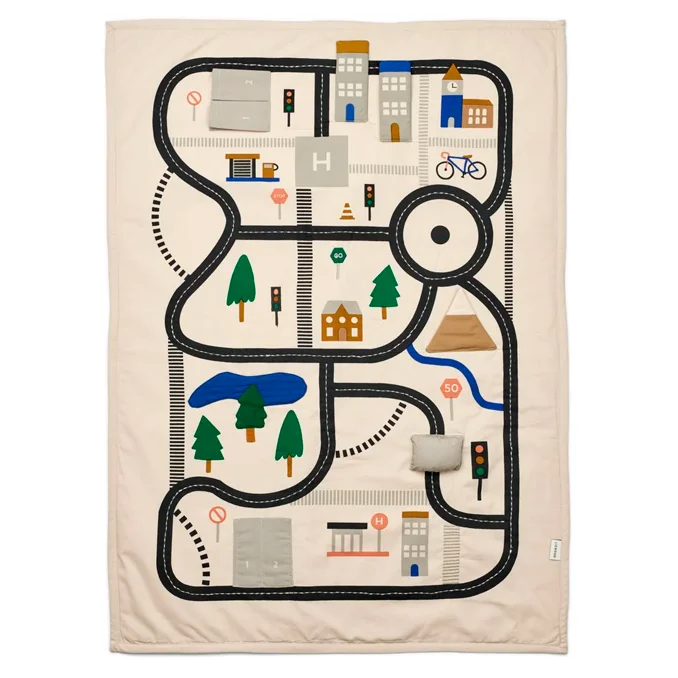 Liewood Adonna transportable Spieldecke, road map/sandy