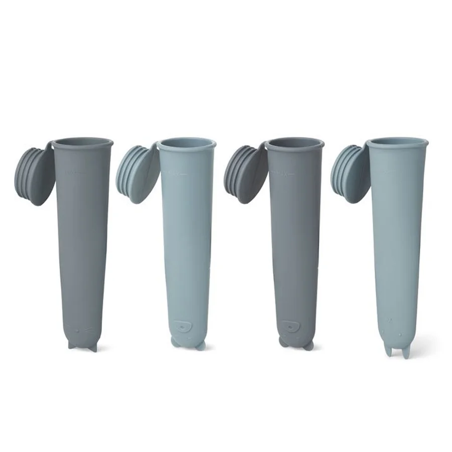 Liewood silicone isforme, 4 stk - blå mix