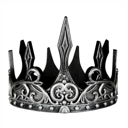 Great Pretenders Mittelalter-Krone, silber/schwarz