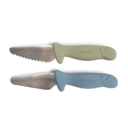 Filibabba Messer-Set für Kinder - 2er-Pack , Powder Blue/Green