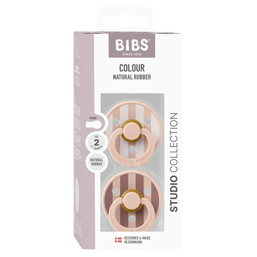 BIBS Studio Line 2er-Pack Schnuller, Größe 2 - blush mix