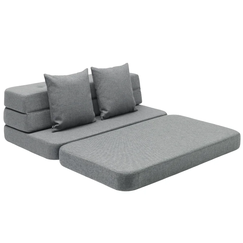 3-Fold Sofa 120 cm, blaugrau, byKlipKlap