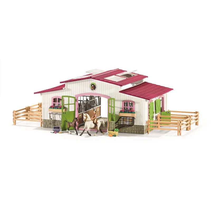 Schleich ridecenter med rytter og heste