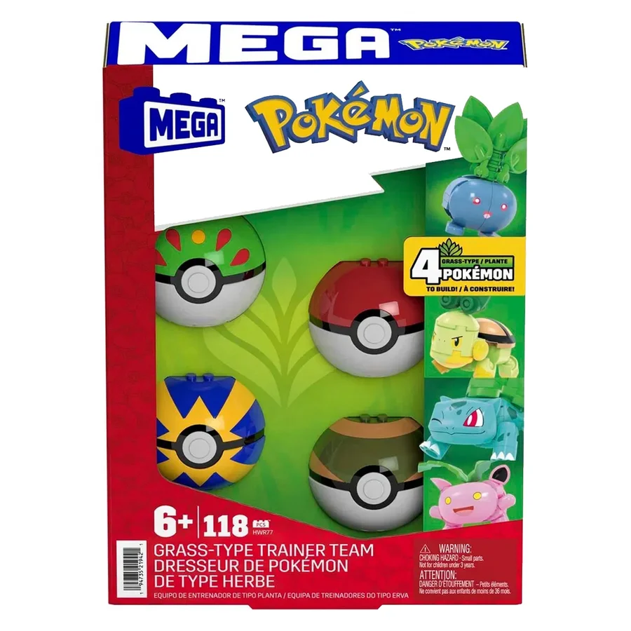 MEGA Pokémon Gras-Typ Zugteam ( 4 Pokebälle)