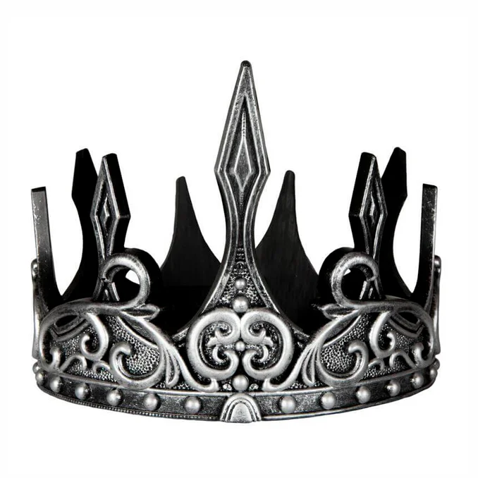 Great Pretenders Mittelalter-Krone, silber/schwarz