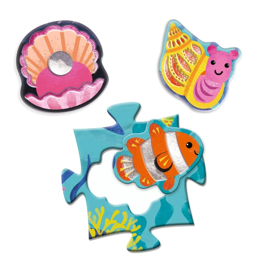 Djeco Sensorisches Puzzle Meer, 24+8 Teile