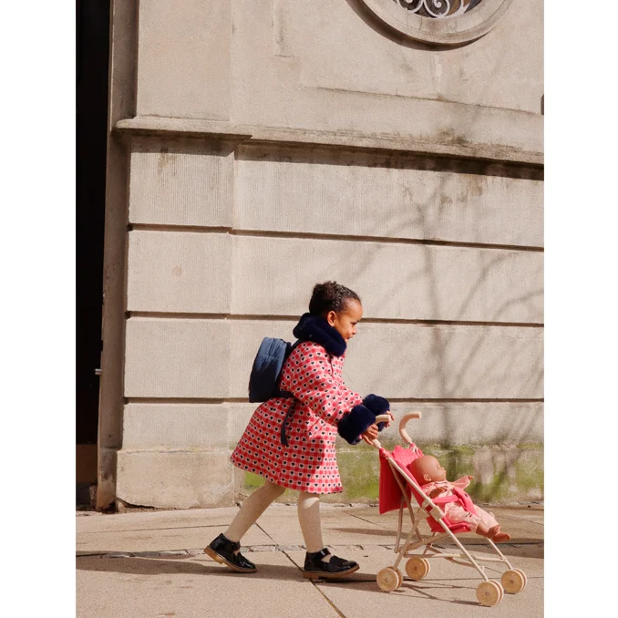 Konges Sløjd Puppen-Buggy "Doll Stroller", corduroy red