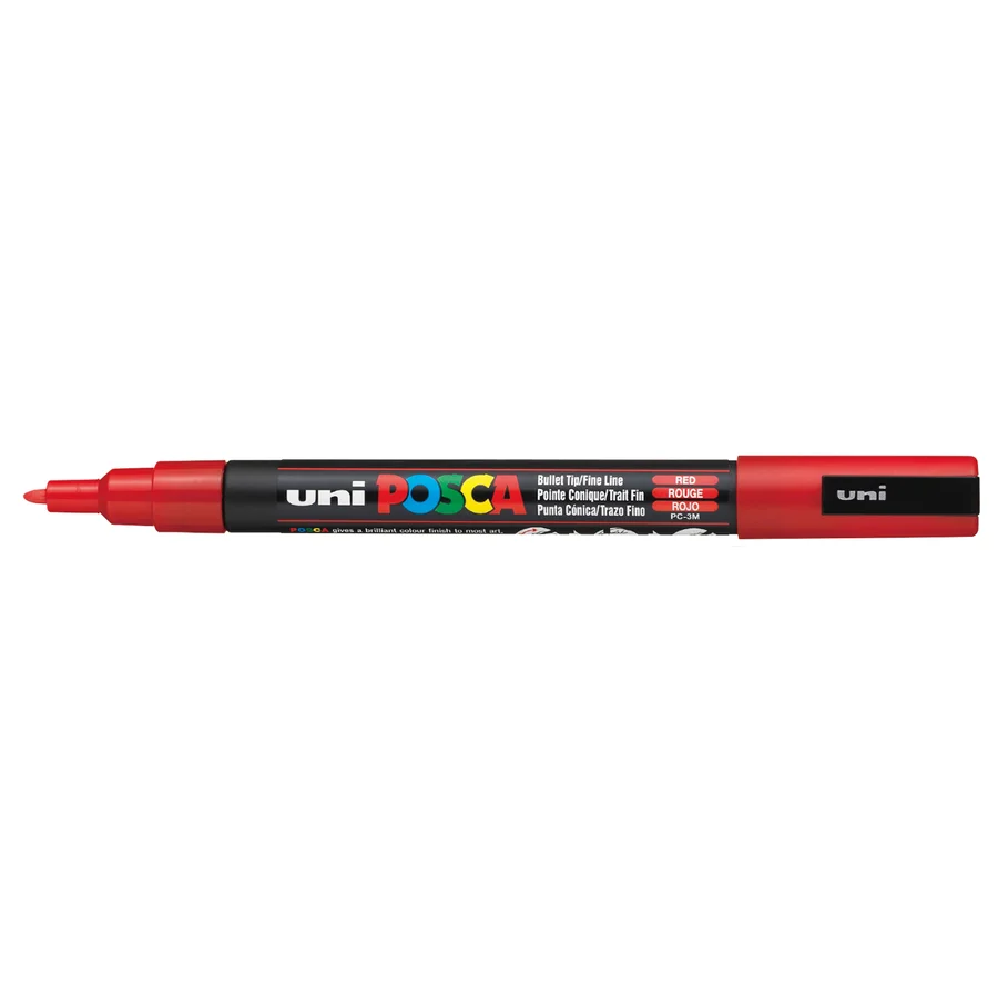 Posca marker PC-3M, rød