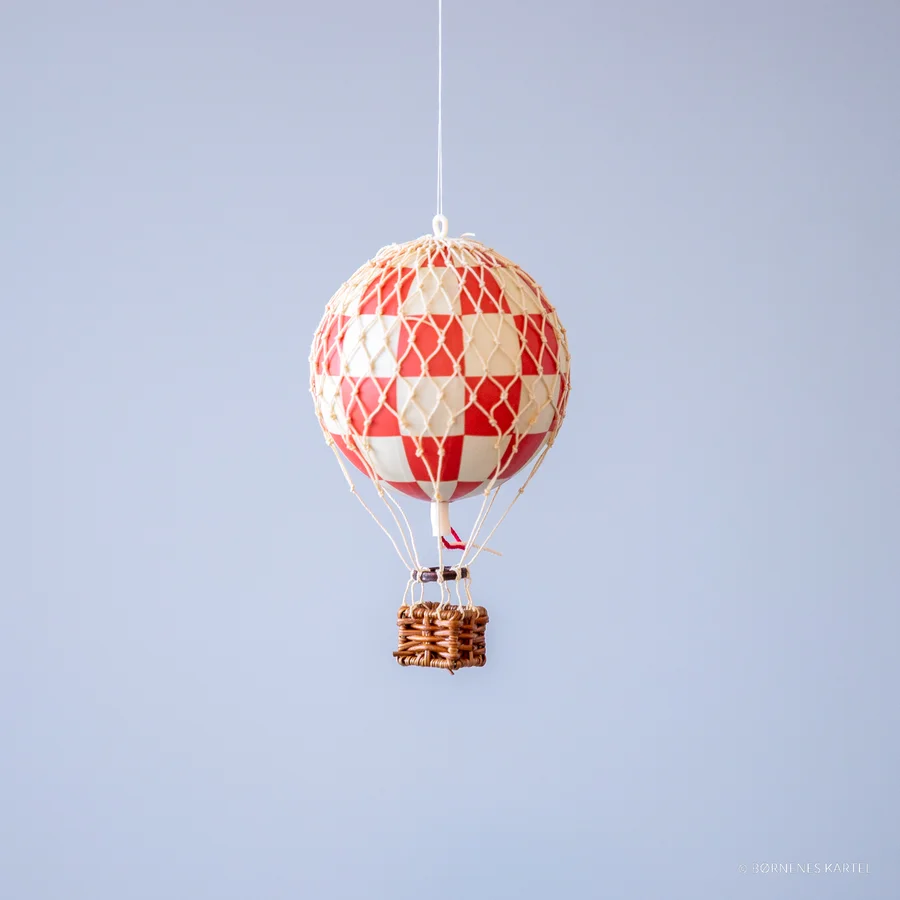Authentic Models luftballon 8,5 cm - rød tern