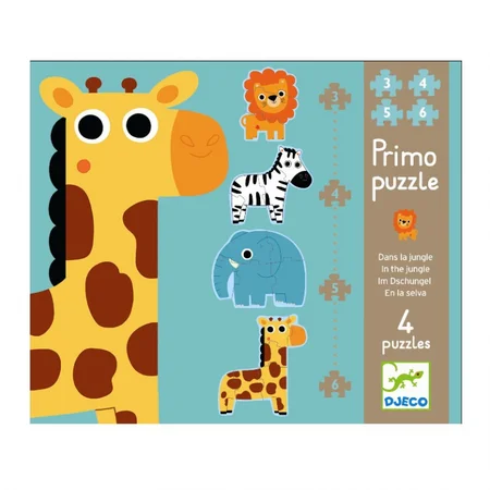 Djeco 4 Puzzles, Im Dschungel