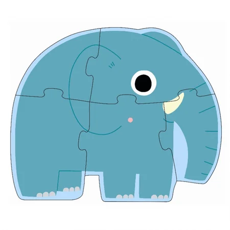 Djeco 4 Puzzles, Im Dschungel