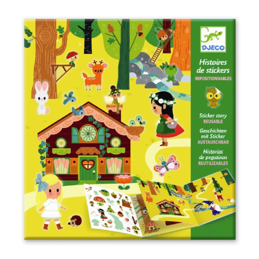Djeco Wiederverwendbare Sticker, Magischer Wald