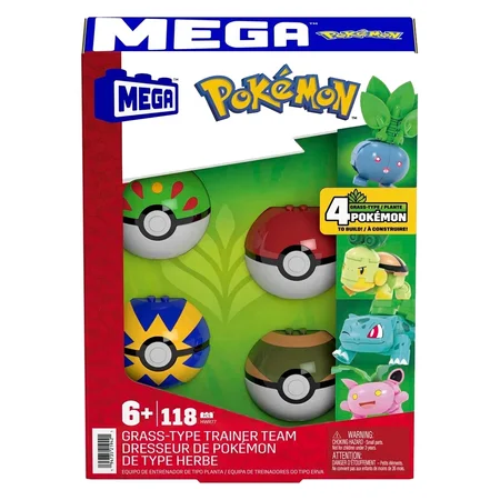 MEGA Pokémon Gras-Typ Zugteam ( 4 Pokebälle)