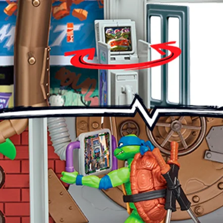 Ninja Turtles Mutant Mayhem grosses Spielset Hauptquartier Sewer Lair Dlx