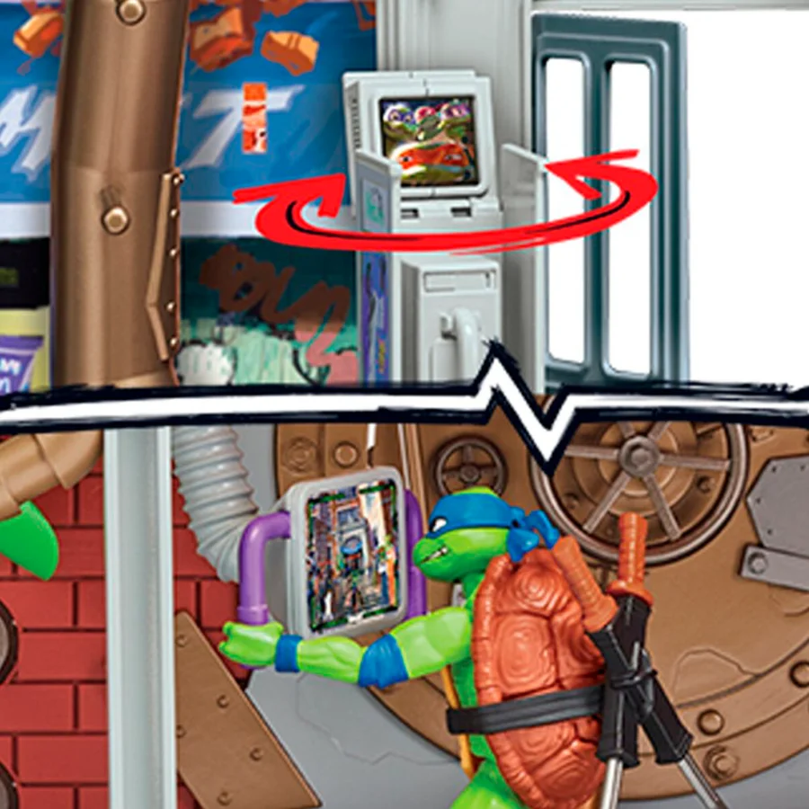 Ninja Turtles Mutant Mayhem grosses Spielset Hauptquartier Sewer Lair Dlx