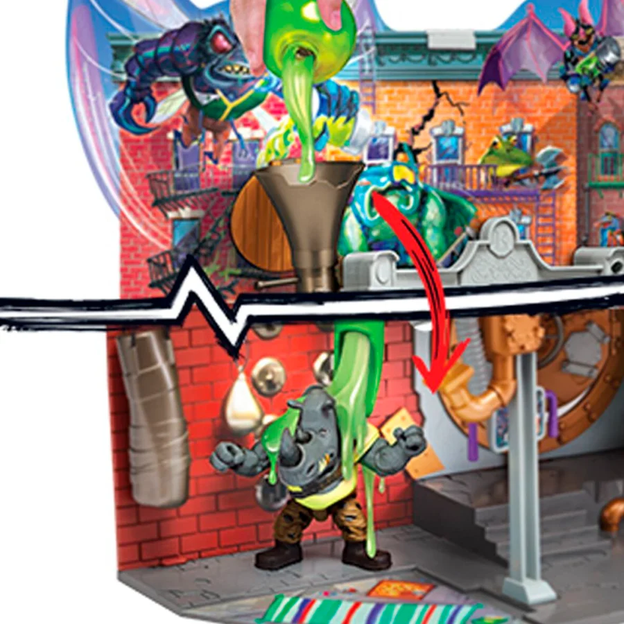 Ninja Turtles Mutant Mayhem grosses Spielset Hauptquartier Sewer Lair Dlx