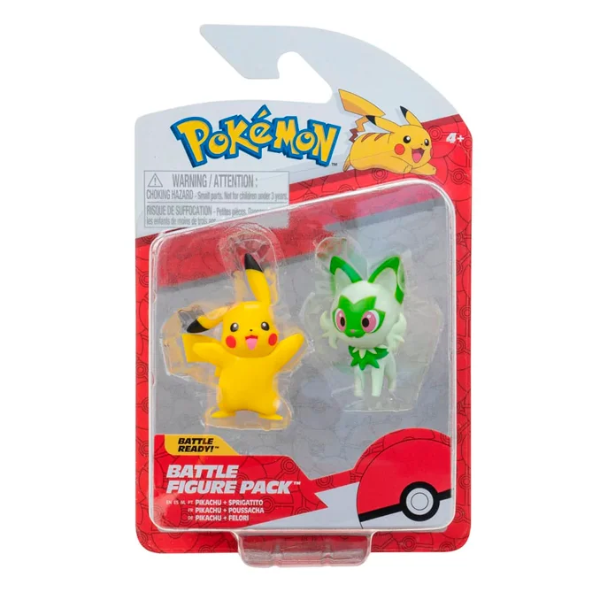 Pokemon battle figurer, Pikachu og Sprigatito
