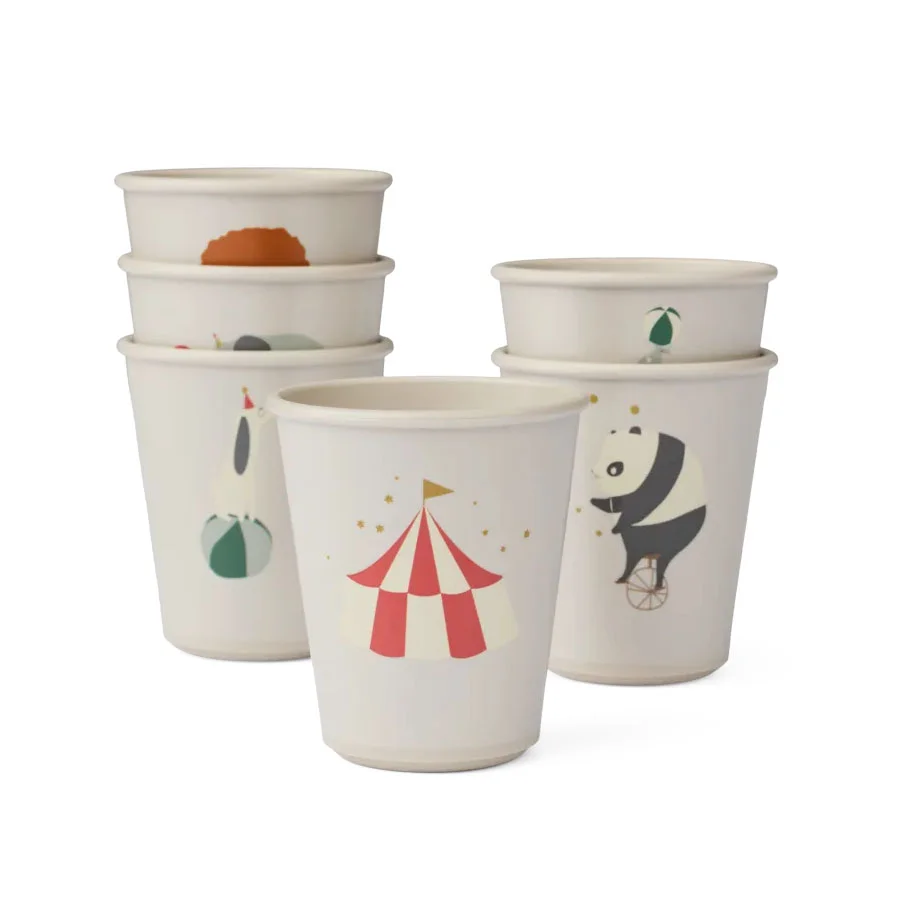 Liewood Lana 6er-Pack Becher, circus/sandy