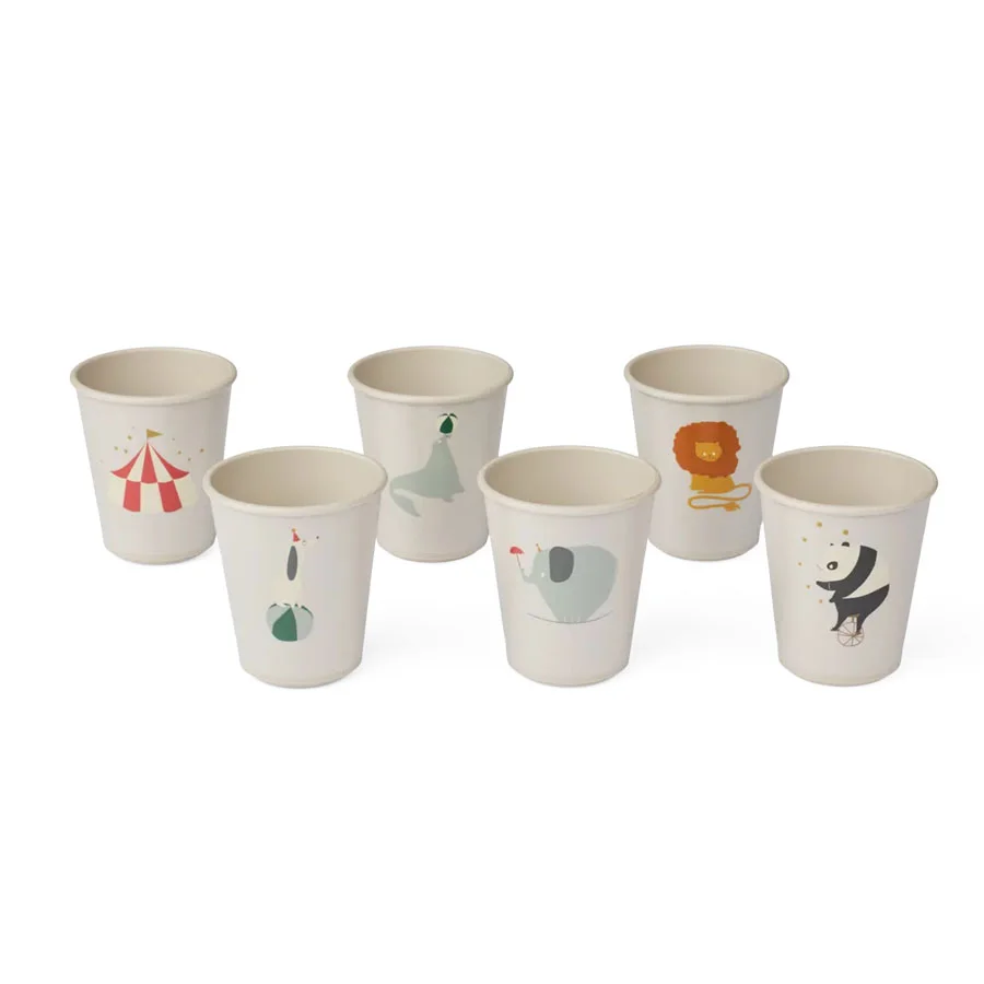 Liewood Lana 6er-Pack Becher, circus/sandy