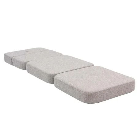 3-Fold Sofa Single soft, beige mit sandfarbenen Knöpfen, byKlipKlap
