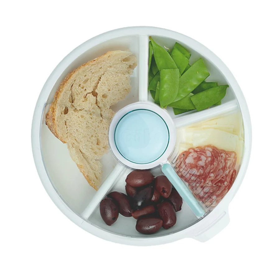 GoBe Kids stor spinner snackbox, macaron blå