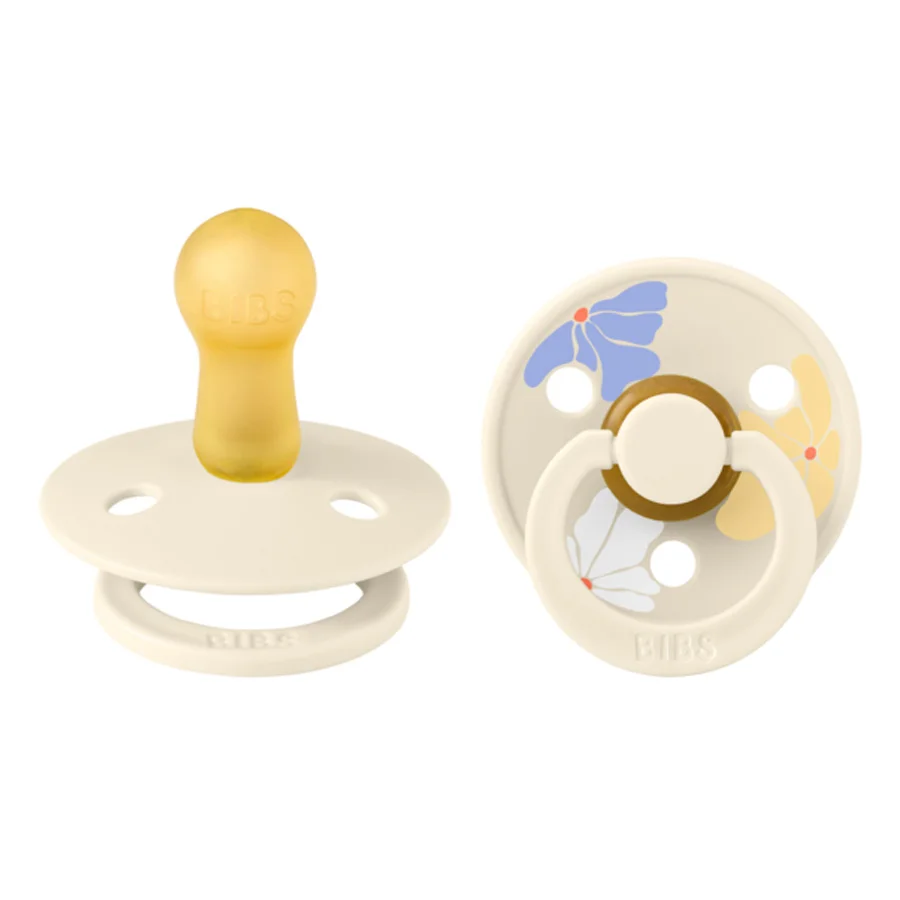BIBS Studio 2er-Pack Schnuller Gr. 2, morning bloom/ivory mix