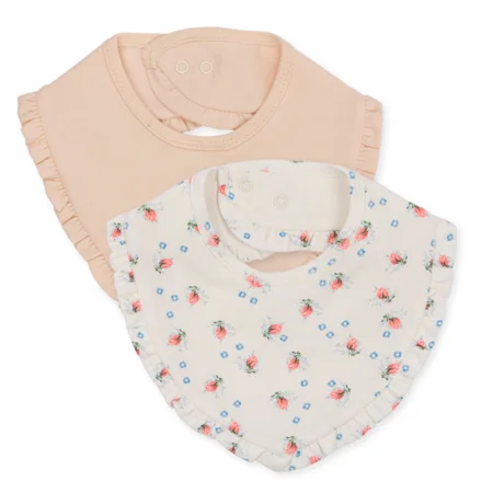 Konges Sløjd 2er-Pack Lätzchen, brise de ete white/nouvelle peach