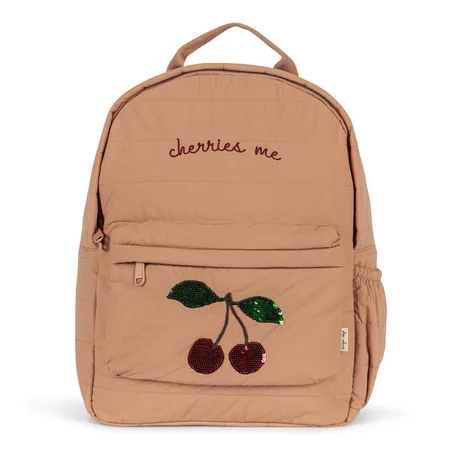 Konges Sløjd Juno quilted Pailletten-Rucksack, cherry