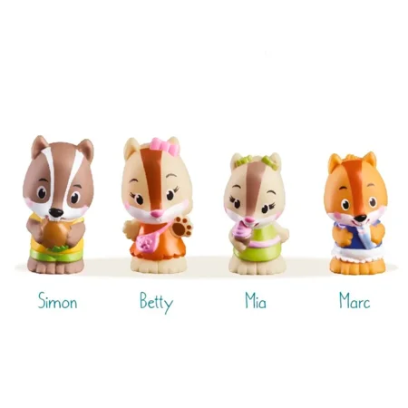 Nutnut Family "Streifenhörnchen-Familie - Set mit 4 Figuren