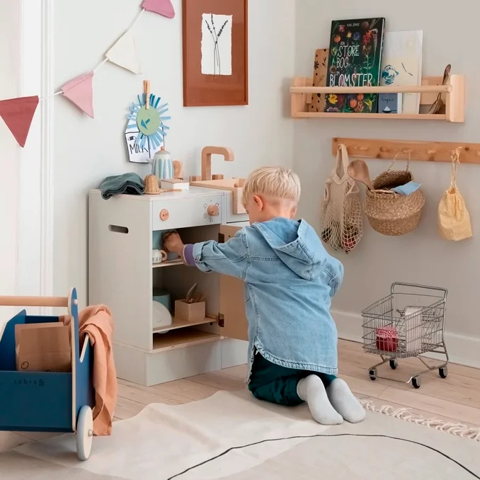Sebra KIDchen Geschirrspüler aus Holz, beige